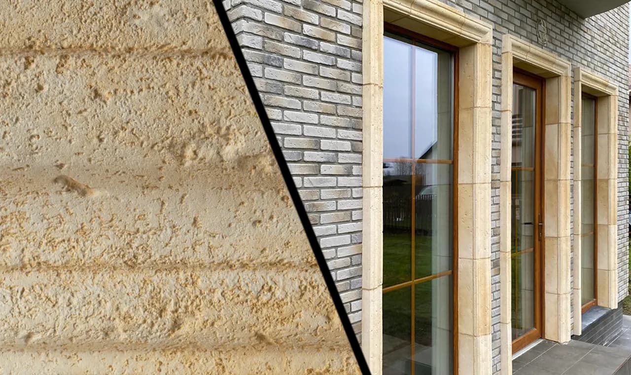 Dekorative Beton Fensterrahmen